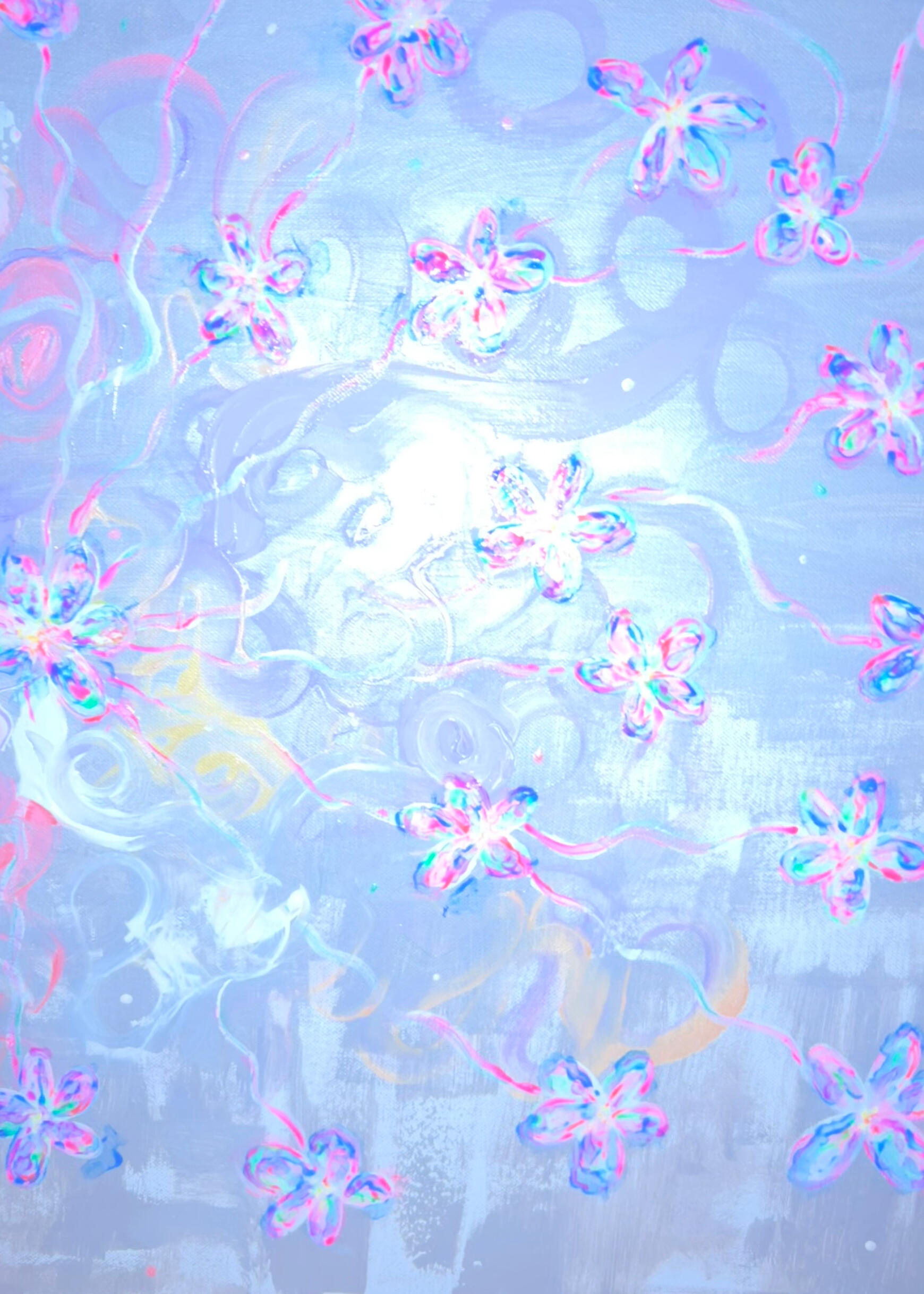 Flower Garden Platinum 2024; Acrylic on canvas; Given 2024