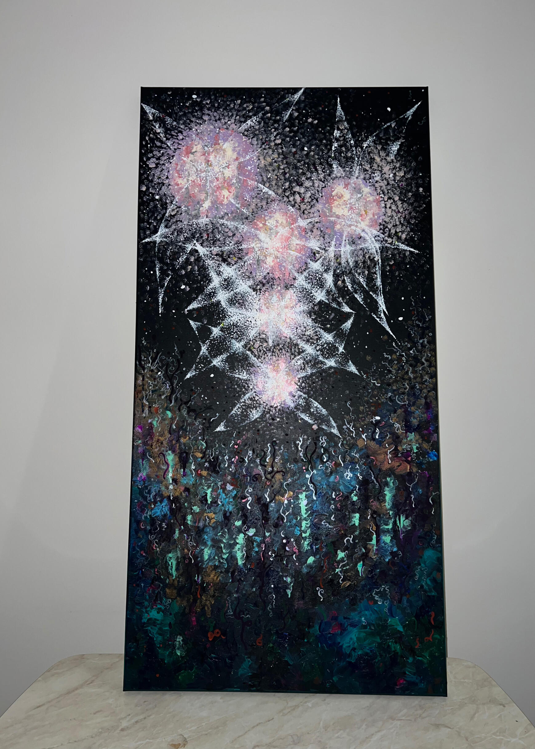 Virgin Mother’s Starry Children 2022; Acrylic paint on canvas