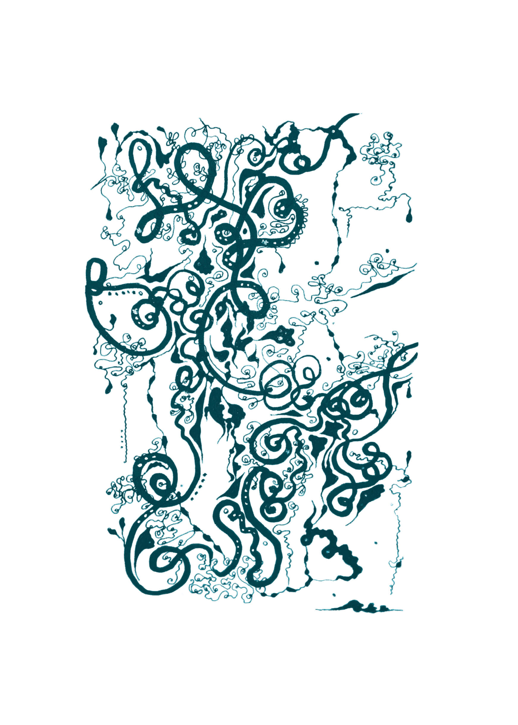 Soulfull Tapestry Excerpt from Children of GOD’s, 2022-2024; Ballpoint pen on paper, digitally retouched